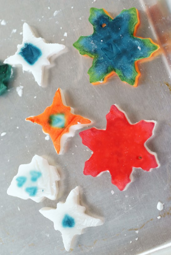 assorted clay ornaments heart stamps