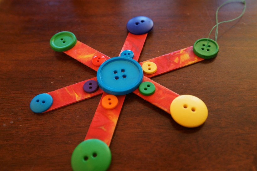 button snowflake ornament