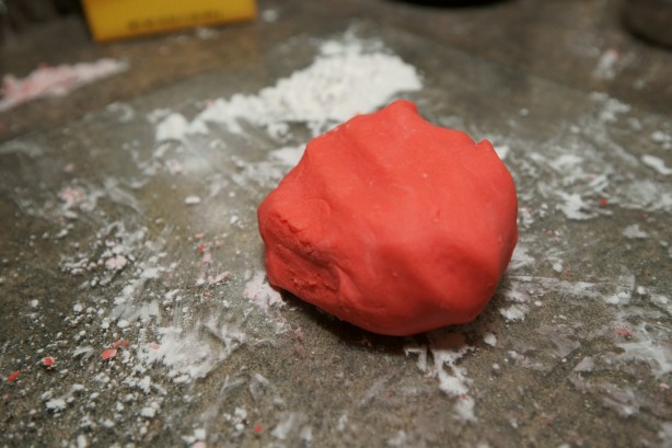 flourless clay after kneading