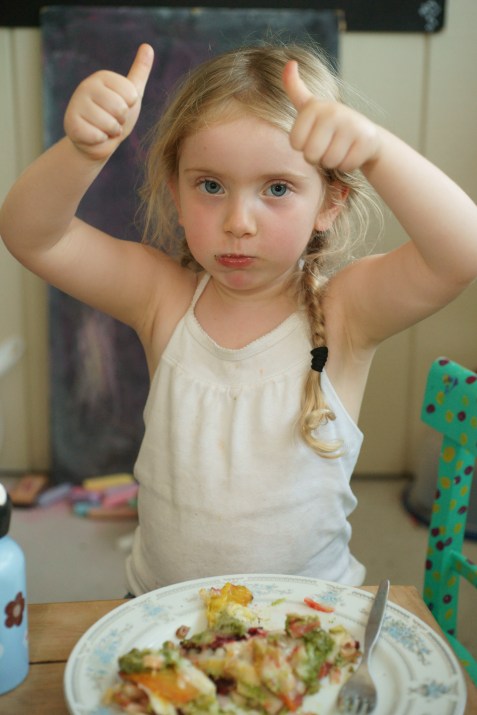Thumbs up for beet lasagna